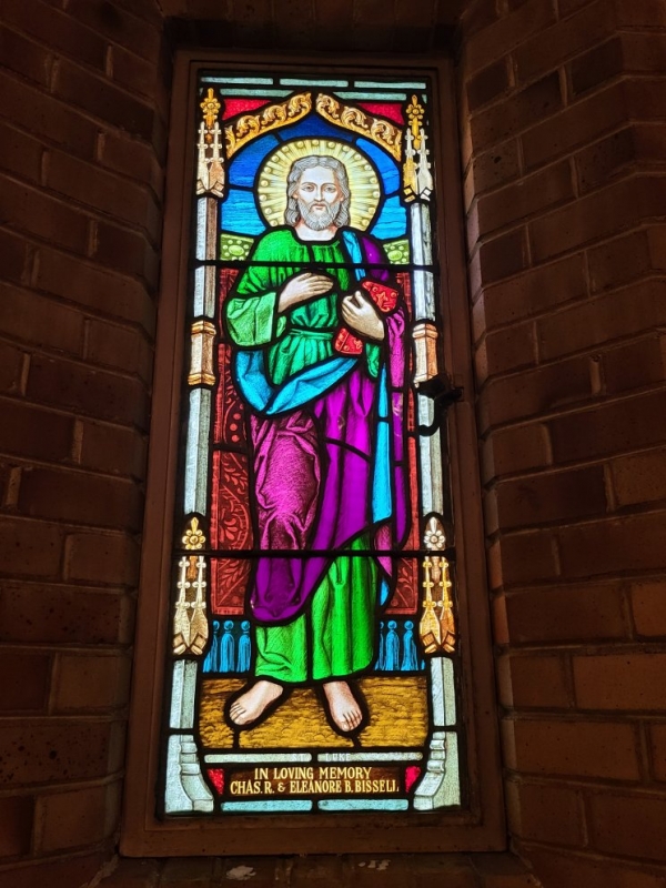 St. Mary’s Stained Glass Windows- Evangelist Luke
