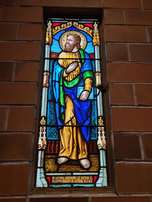 St. Mary’s Stained Glass Windows- Evangelist Mark