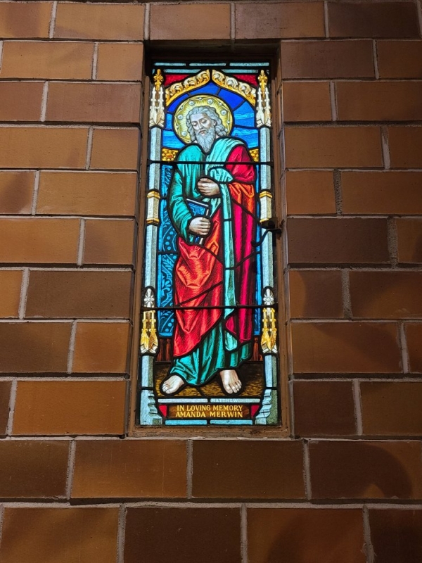St. Mary’s Stained Glass Windows- Evangelist Mathew