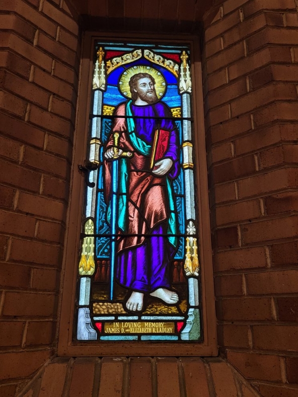 St. Mary’s Stained Glass Windows- St. Paul Window